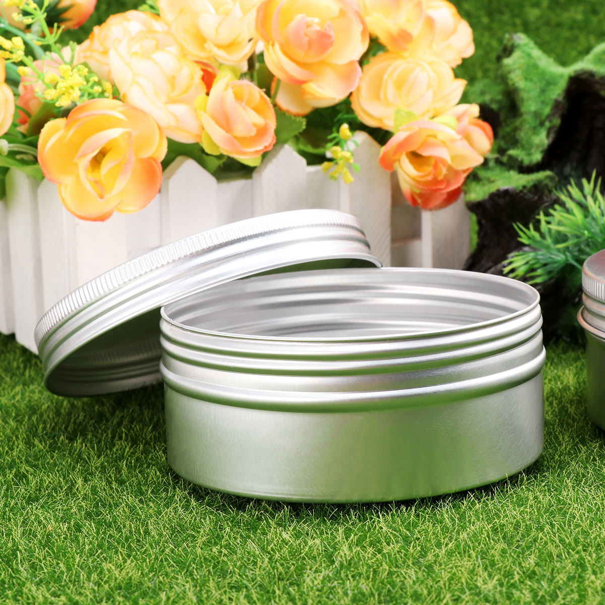 Tin Container Lid - 10Pcs Threaded Aluminum Tin Box Reusable