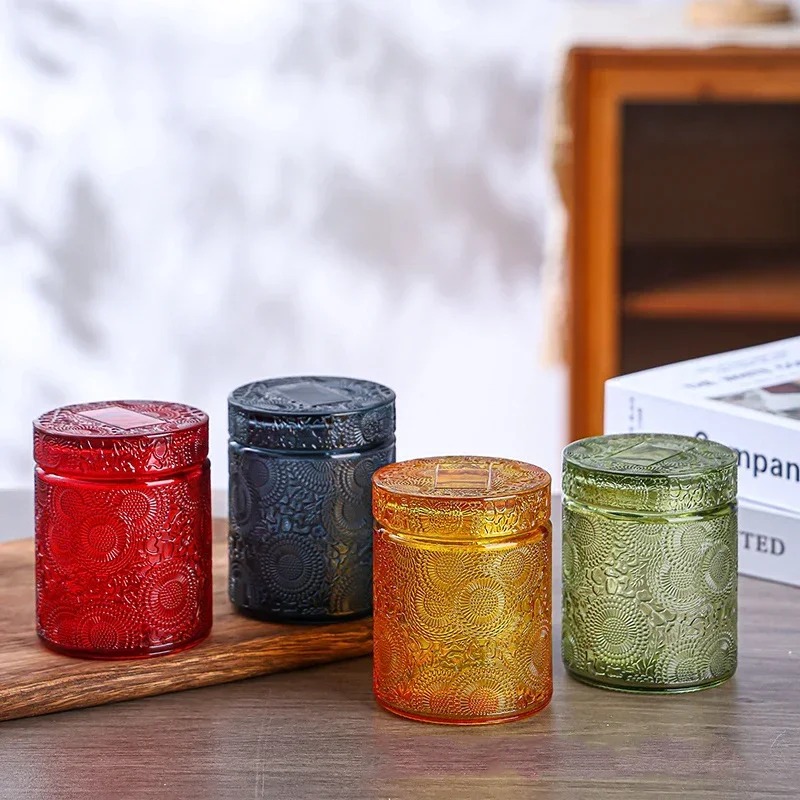 1pc Empty Glass Candle Cup Sto - Candle Making Jars With Lids review and price